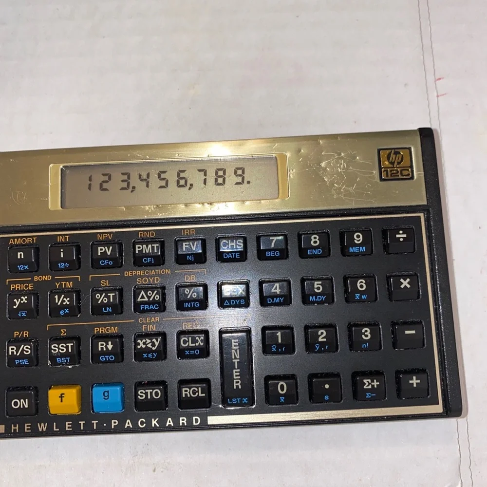 Hewlett Packard HP 12C Financial Calculator - Black, 12C Works!